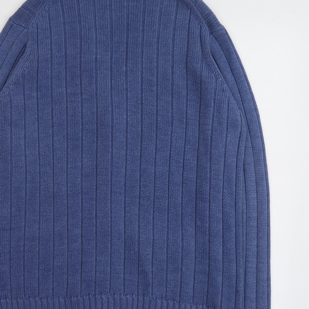 Womens UK Size M EWM Blue Full Zip Jumper