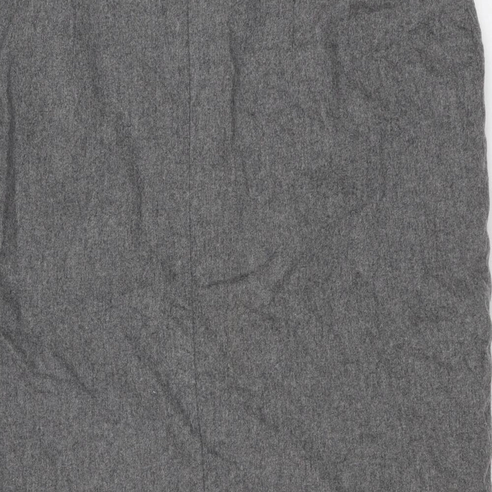 Basler Womens Grey Wool A-Line Skirt Size 36 in