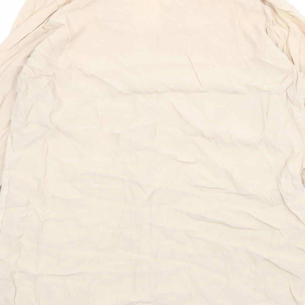 Womens UK Size 12 Marks and Spencer Beige Basic Button-Up