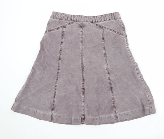 Gap Womens Grey Cotton A-Line Skirt Size 8 Zip