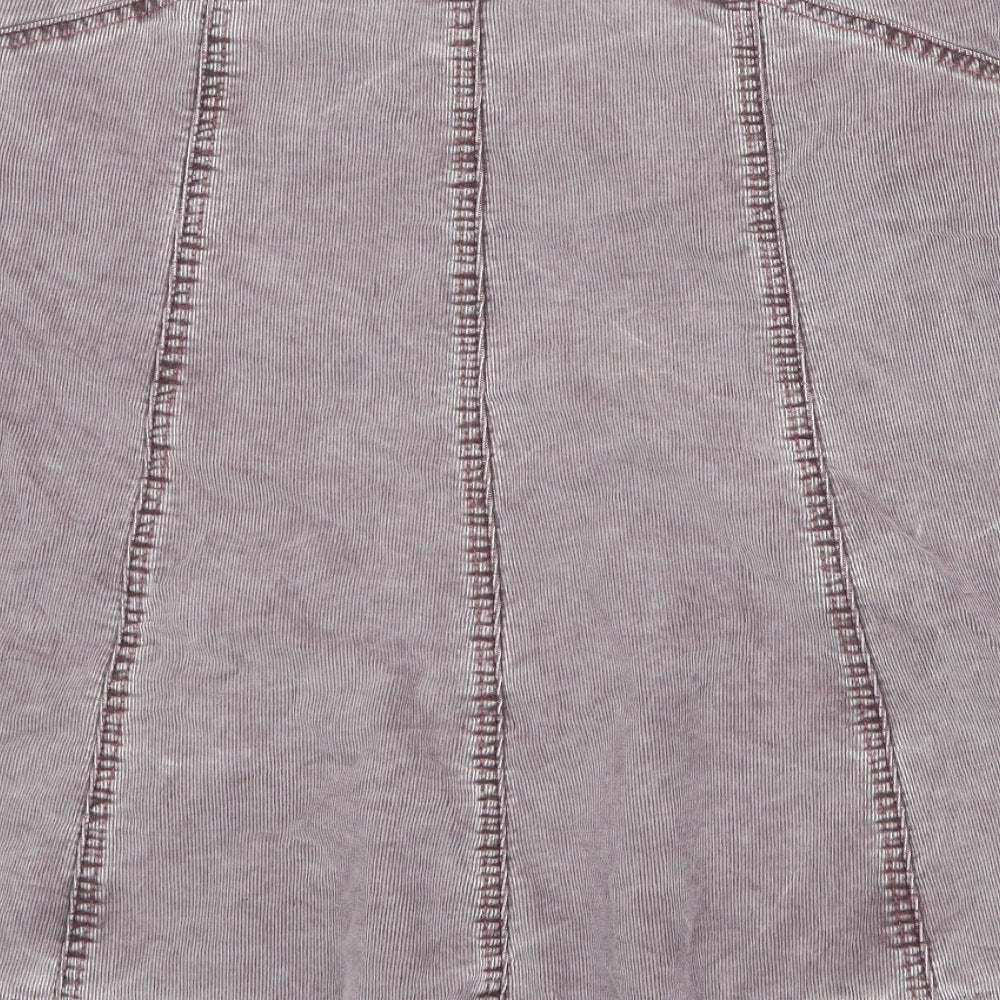 Gap Womens Grey Cotton A-Line Skirt Size 8 Zip