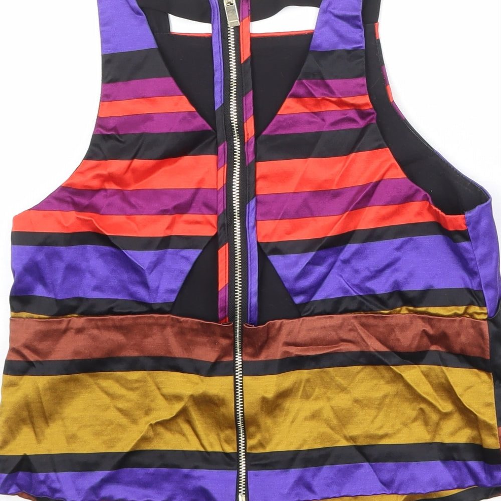 Womens UK Size 10 River Island Multicoloured Basic Tank