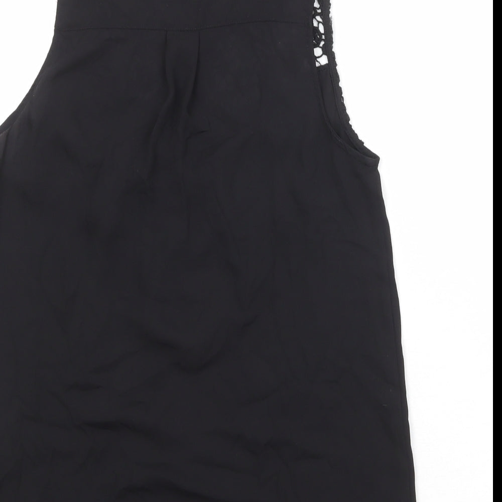 Womens UK Size 8 Divided by H&M Black Basic Button-Up