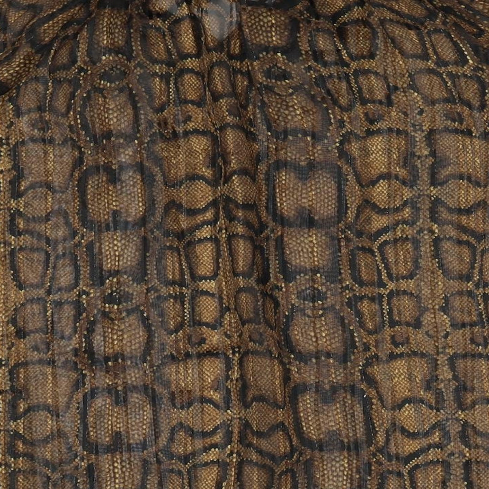 Womens UK Size 8 Marks and Spencer Brown Basic Blouse
