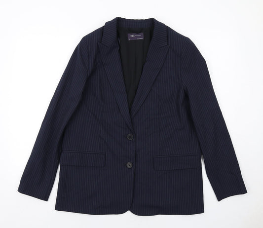 Womens UK Size 12 Marks and Spencer Regular Blue Suit Jacket