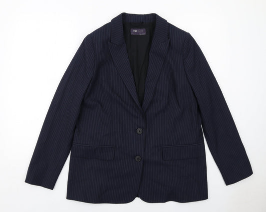Womens UK Size 12 Marks and Spencer Regular Blue Suit Jacket