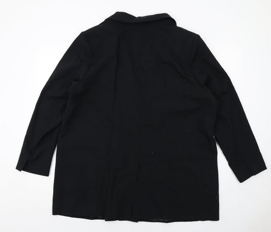 Marks and Spencer Womens Black Polyester Jacket Suit Jacket Size 20