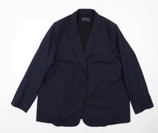 Womens UK Size 20 Marks and Spencer Regular Blue Suit Jacket