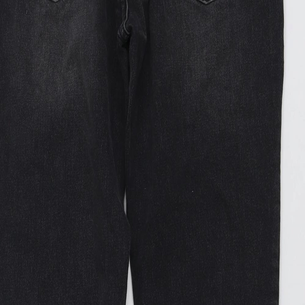 Reiko Womens Grey Cotton Straight Jeans Size 28 in L28 in Regular Button
