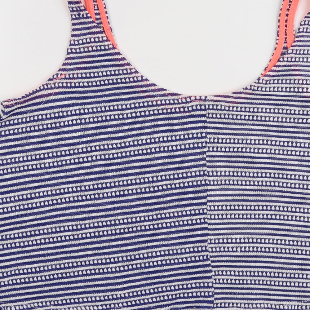 Womens UK Size M Zara Blue Cropped Tank