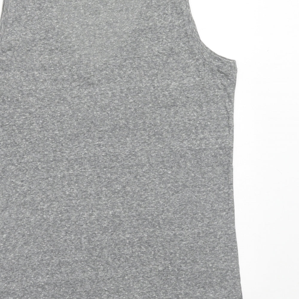 Womens UK Size M Express Grey Basic Tank