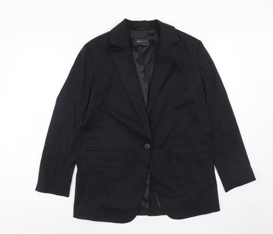 Womens UK Size 8 Marks and Spencer Regular Black Suit Jacket