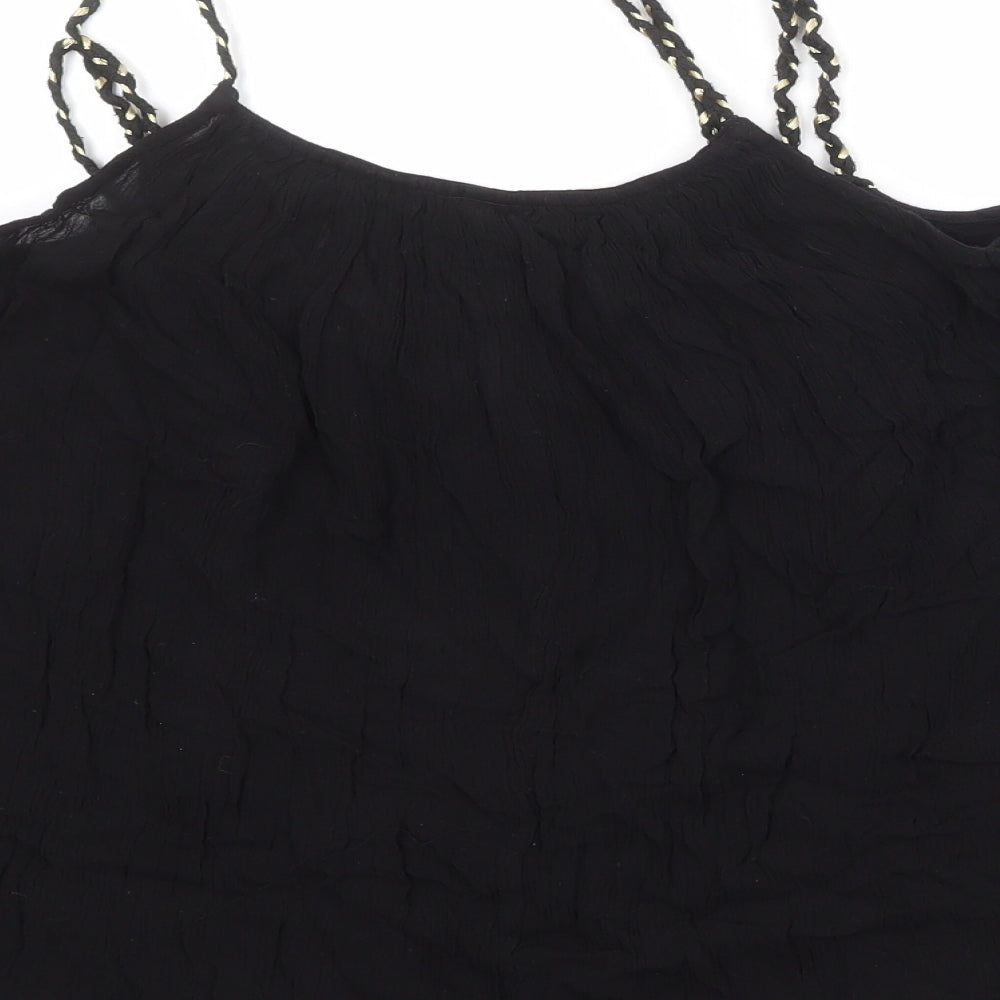 Womens UK Size 10 River Island Black Basic Blouse