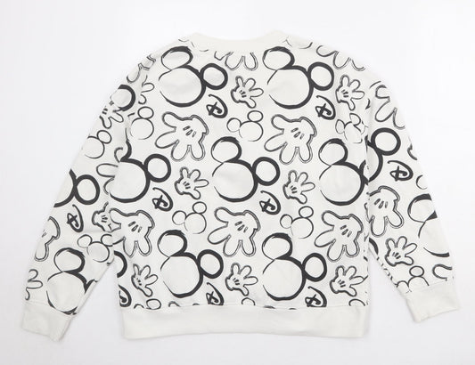 Womens UK Size 10 Disney White Pullover Sweatshirt