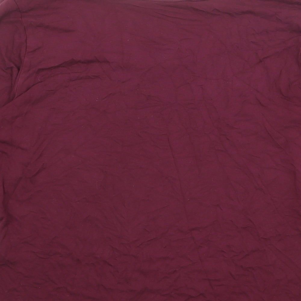 Womens UK Size 16 Artigiano Red Basic T-Shirt