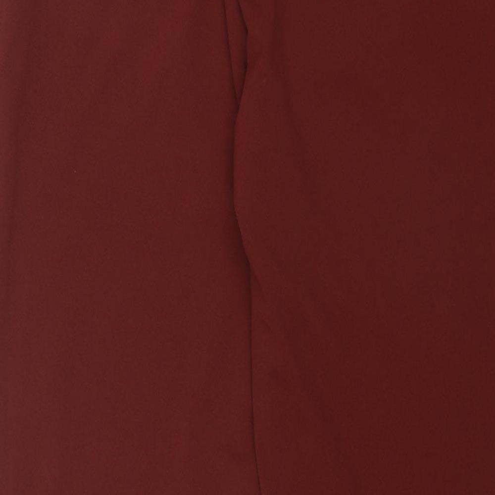 Womens UK Size M Terranova Regular Fit Carrot Brown Trousers