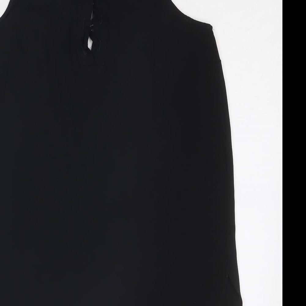 Womens UK Size 8 River Island Black Basic Tank