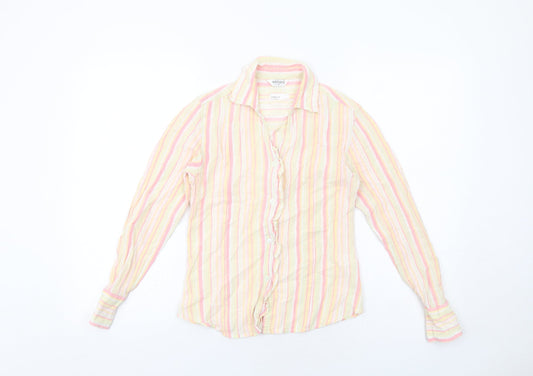 Womens UK Size 12 Editions Multicoloured Basic Button-Up