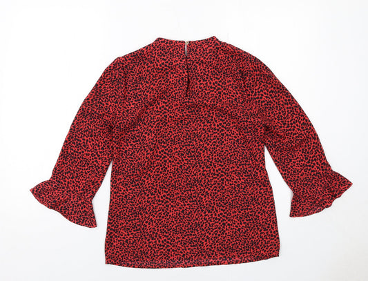 Womens UK Size 8 Oasis Red Basic Blouse