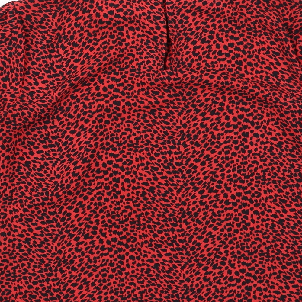 Womens UK Size 8 Oasis Red Basic Blouse