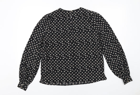 Womens UK Size 8 Louche Black Basic Blouse