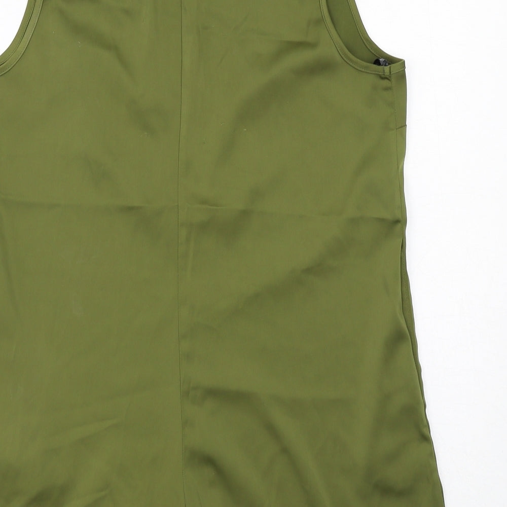 Missguided Womens Green Polyester Playsuit One-Piece Size 12 Pullover - Plunge Neckline