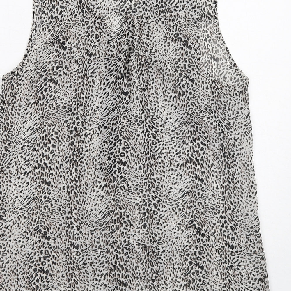 Womens UK Size 12 New Look Grey Basic Tank