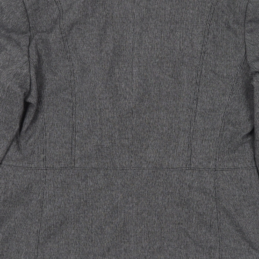 Autonomy Womens Grey Polyester Jacket Blazer Size 12 - Shoulder Pads