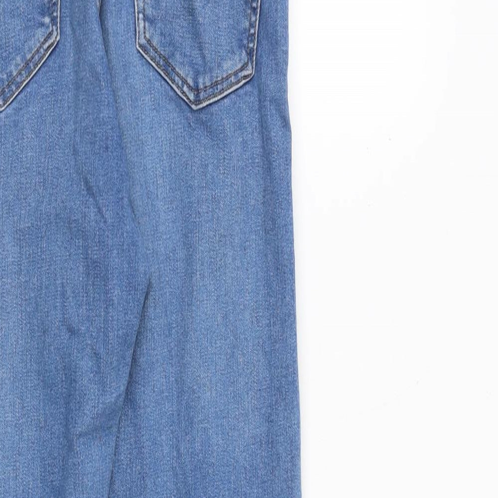 Topshop Womens Blue Cotton Skinny Jeans Size 26 in Regular Zip