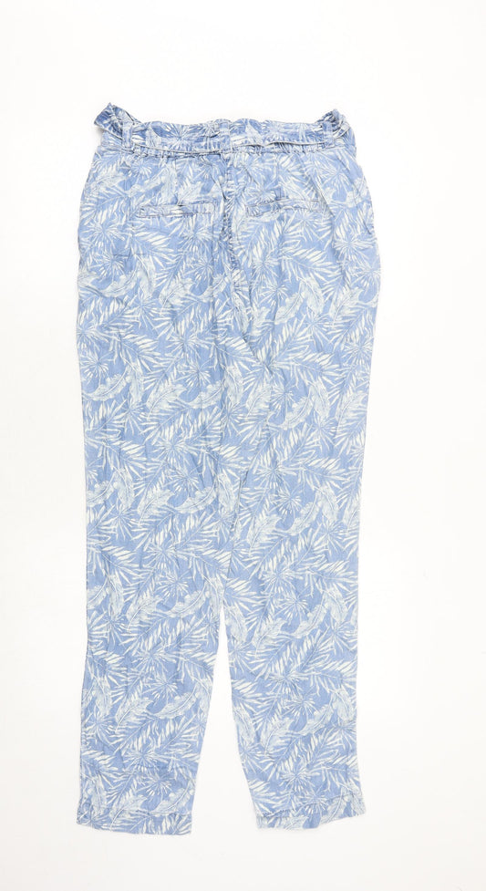 Womens UK Size 10 NEXT Regular Fit Carpenter Blue Trousers