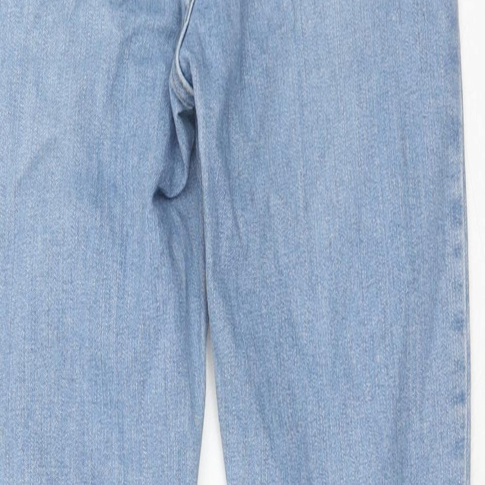 Topshop Womens Blue Cotton Skinny Jeans Size 25 in L28 in Regular Zip