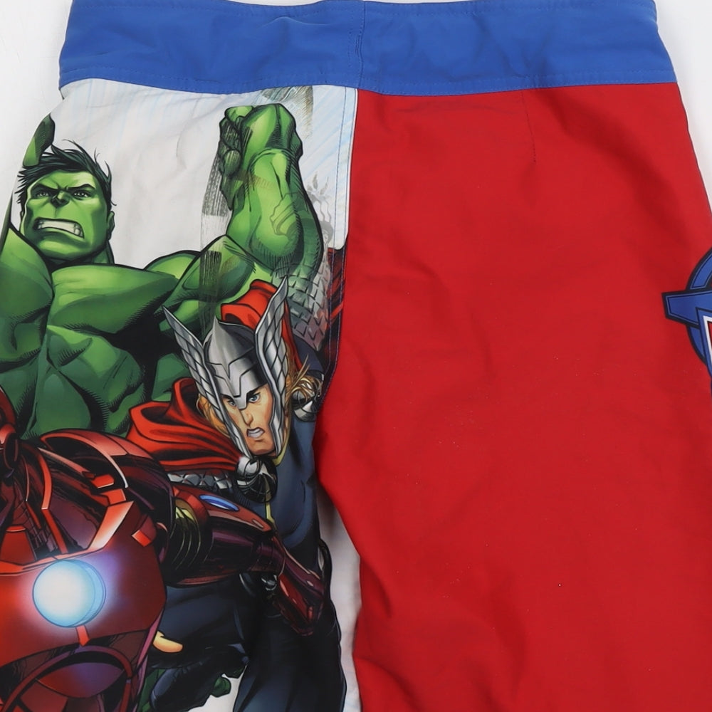H&M Boys Multicoloured Polyester Bermuda Shorts Size 14 Years Regular Drawstring - Avengers Swim Shorts