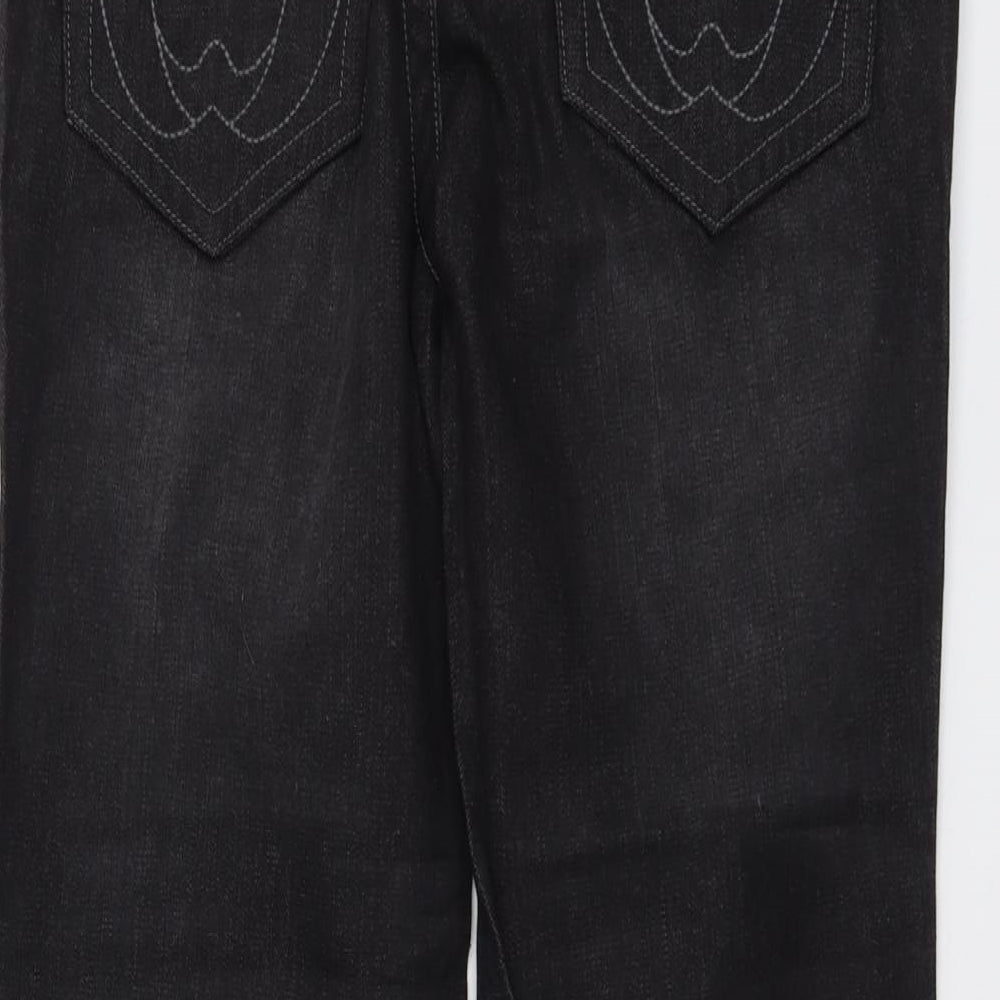Kurt Muller Womens Black Cotton Bootcut Jeans Size 32 in L29 in Regular Button