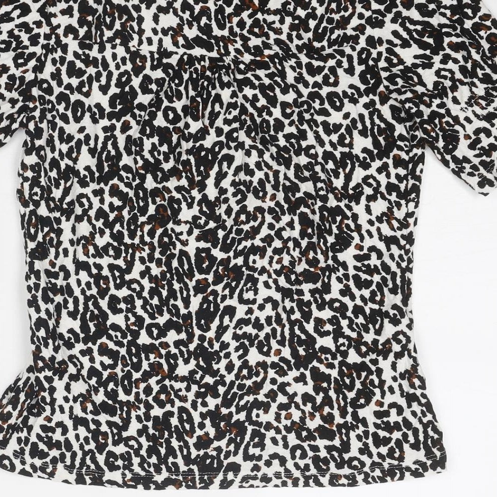 Womens UK Size 10 NEXT Black Basic Blouse