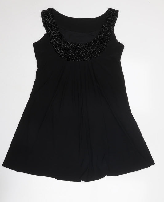Butler & Wilson Womens Black Polyester Trapeze & Swing Size M Round Neck Pullover