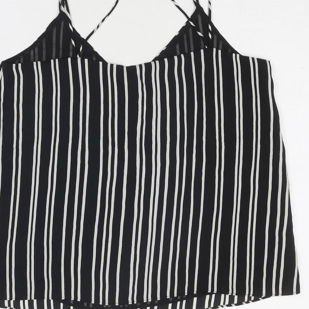 Womens UK Size 8 H&M Black Basic Tank