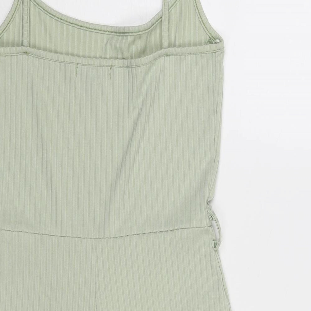 Pink Vanilla Womens Green Polyester Playsuit One-Piece Size 10 Pullover