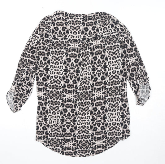 Womens UK Size 10 Marks and Spencer Brown Basic Blouse