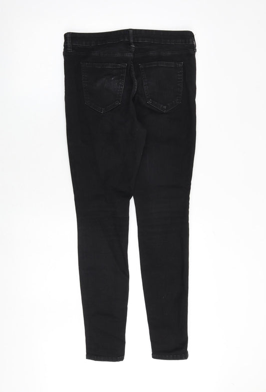 Gap Womens Black Cotton Skinny Jeans Size 30 in Slim Zip