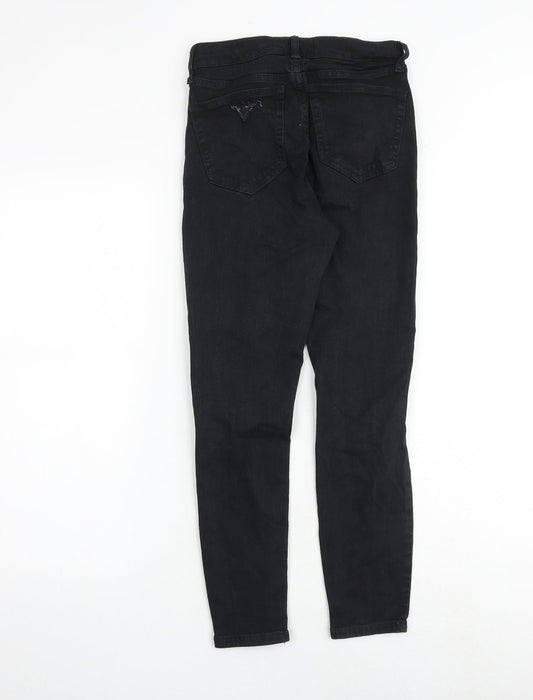 Topshop Womens Black Cotton Skinny Jeans Size 26 in Regular Zip