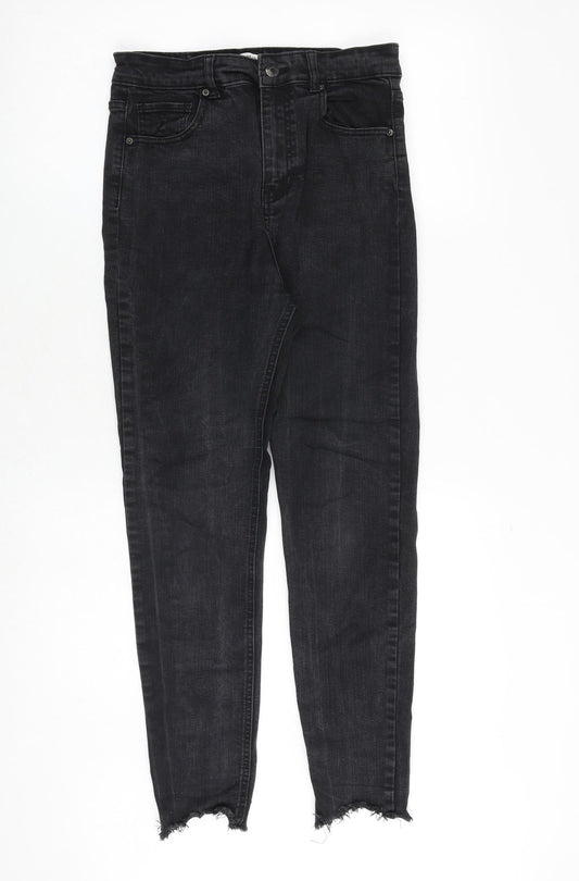 Womens UK Size 10 Pull&Bear Slim Fit Skinny Grey Jeans