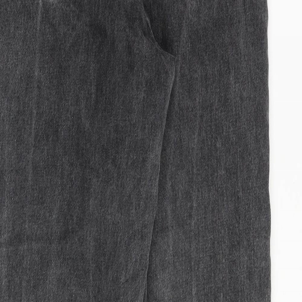 ASOS Womens Grey Cotton Tapered Jeans Size 26 in L30 in Regular Zip