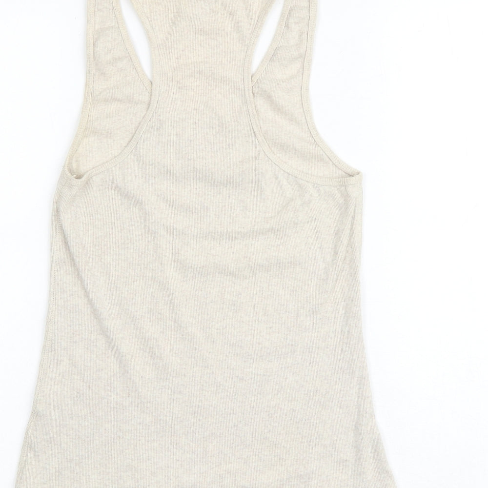 Womens UK Size 10 Marks and Spencer Beige Basic Tank
