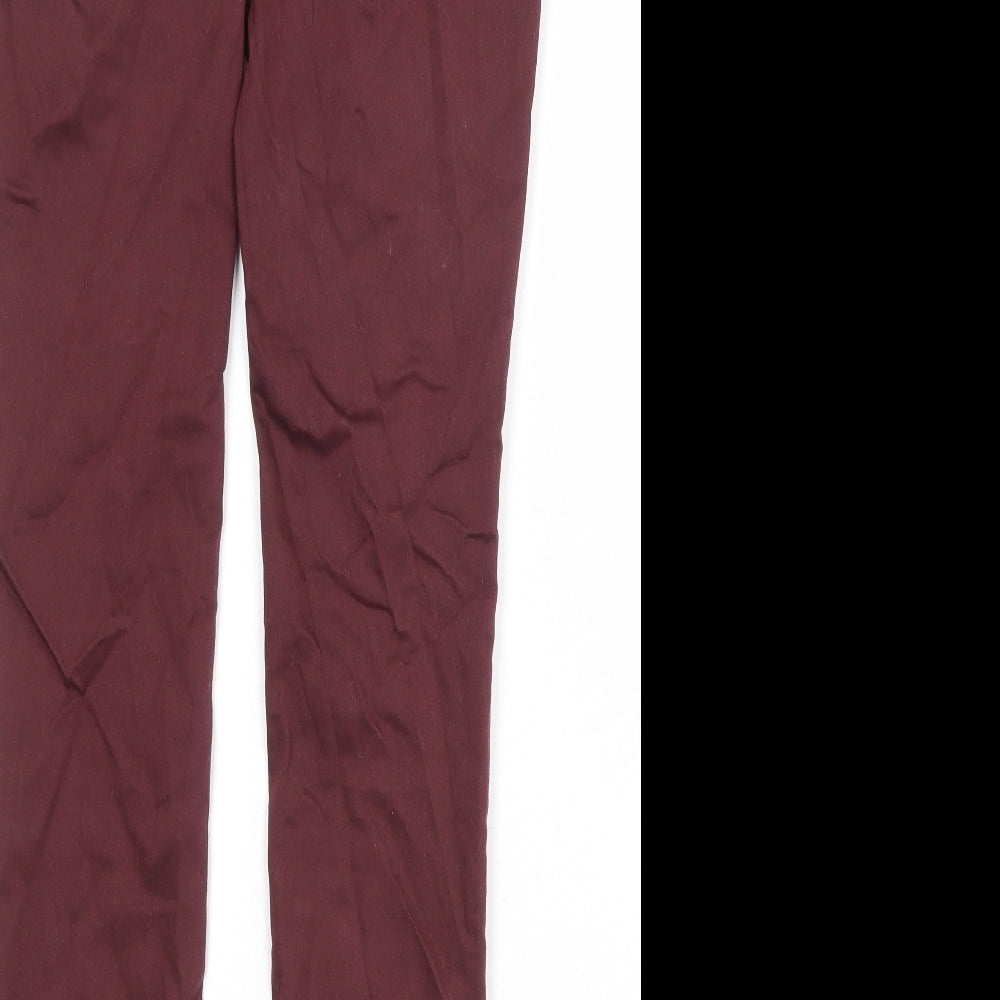 Monsoon Womens Red Cotton Skinny Jeans Size 8 Regular Zip
