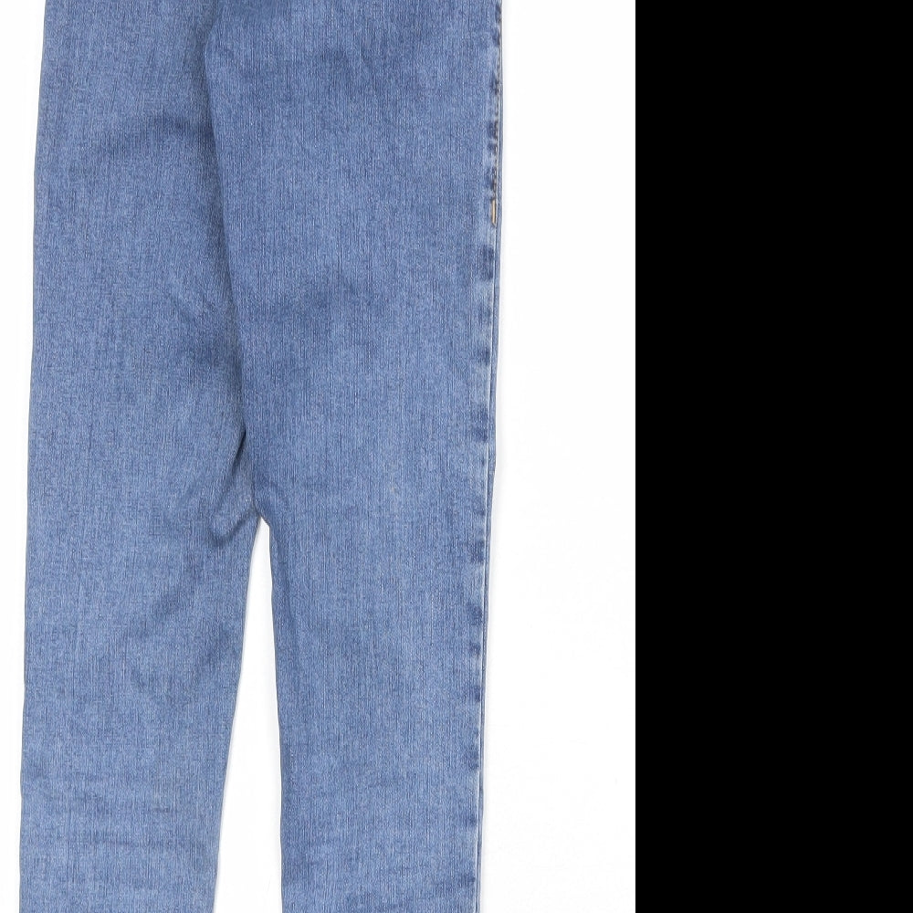 Topshop Womens Blue Cotton Skinny Jeans Size 25 in Regular Zip