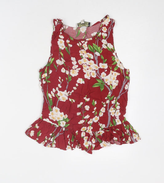 Womens UK Size 10 Parisian Collection Red Basic Tank