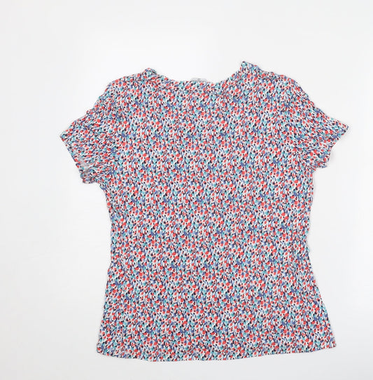 Womens UK Size 12 Classic Multicoloured Basic Blouse