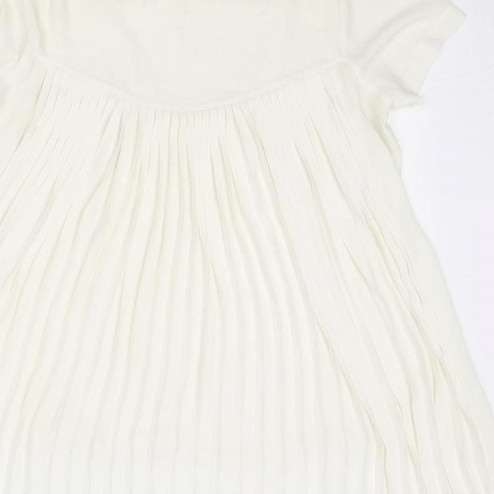 Womens UK Size 12 Marks and Spencer Ivory Basic Blouse