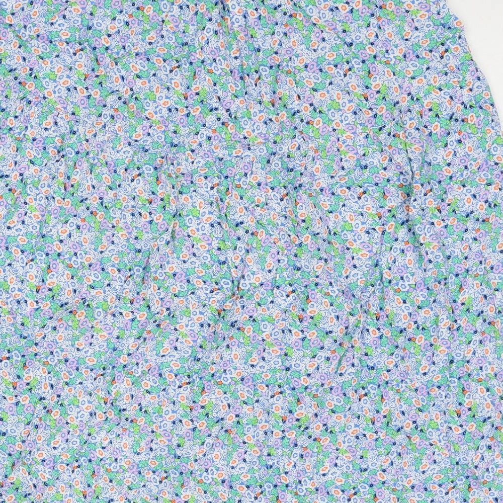 Marks and Spencer Womens Multicoloured Floral Viscose A-Line Skirt Size 14
