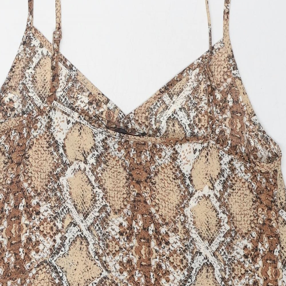 Womens UK Size 8 Marks and Spencer Brown Camisole Tank